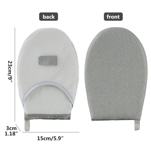Ironing Glove with Anti-Scald Insulation - Breathable Mesh Steam Glove for Shirts, Coats & Jackets, Universal Fit All Handheld Steam Irons(Round) - style: Round