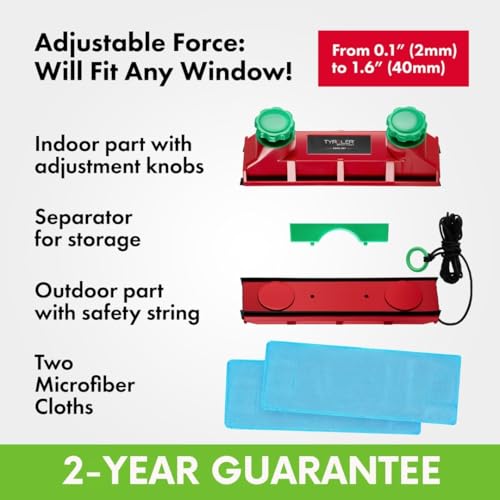 Tyroler The Glider D-4 Magnetic Window Cleaner Tool Fits Windows 0.08"-1.6"