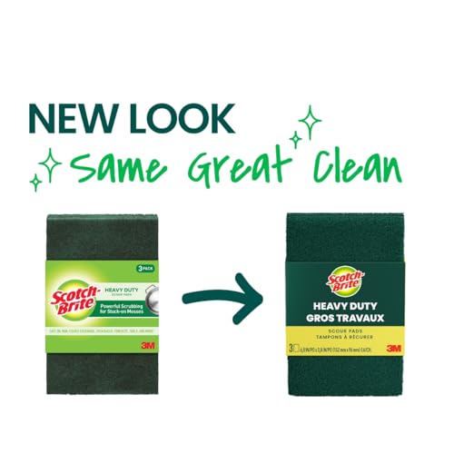 Scotch-Brite Heavy Duty Scouring Pad, 3 Pack - size: 3 Count (Pack of 1)