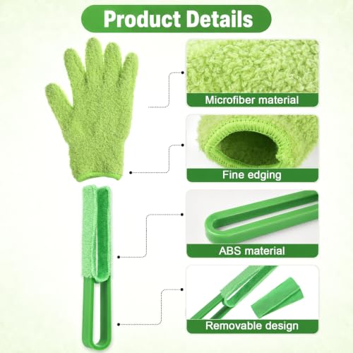 4 Pcs Plants Cleaning Set, Includes Microfiber Gloves and Leaf Cleaner