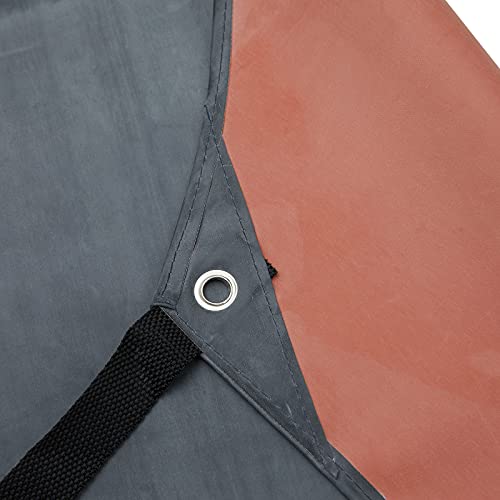 Rubber Waterproof Apron Butcher Heavy Duty -Oil Chemical Resistant Safety Aprons for Cleaning Fish, DishWashing - color: Black Red, size: X-Large