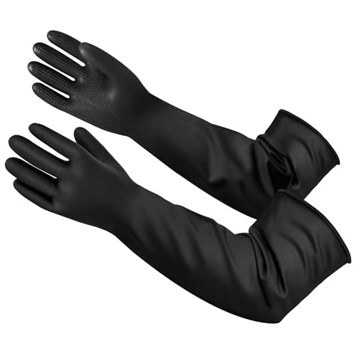 22" Upgraded Latex Gloves Chemical Resistant Gloves - color: 22 Inch