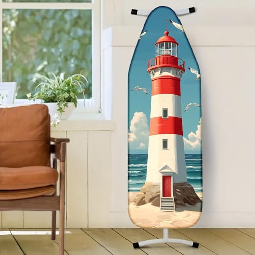 Nuxovilar Lighthouse Seagulls Ironing Board Cover 15x54 Polyester - color: Ytt02450