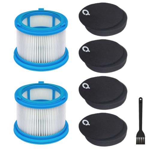 4039 Filter Kit Replacement for Bissell PowerClean FurGuard 280W Self-Standing Cordless Vacuum 4051 4052 4205 Series, NO.1646969 & 1646970, 2 Post Motor Filters and 4 Carbon Filters, 1 Cleaning tool - size: Bissell 4039/4052 Filters Kit