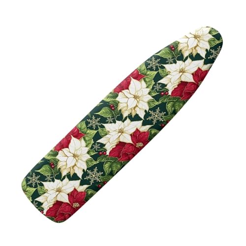 Christmas Floral 54 x 15 Ironing Board Cover Standard Full Size Elastic Edge Scorch Stain Resistant Ironing Cover - color: Christmas Floral