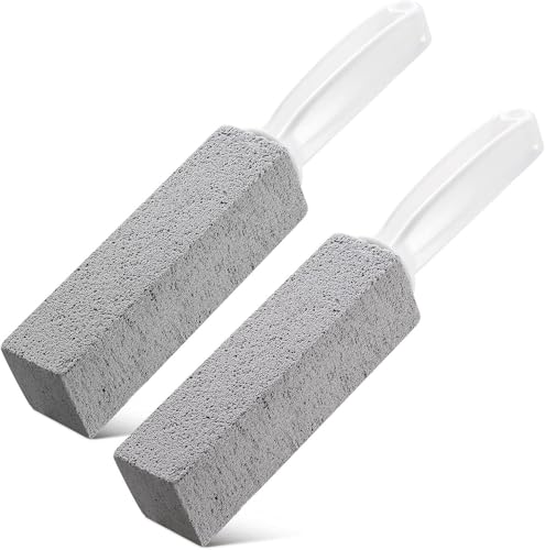 Bexter 2-Pack Value Toilet Bowl Pumice Cleaner with Handle – Removes Hard Water Rings, Stains & Limescale – Multi-Surface Bathroom Cleaning Stone for Sink, Pool, Tile