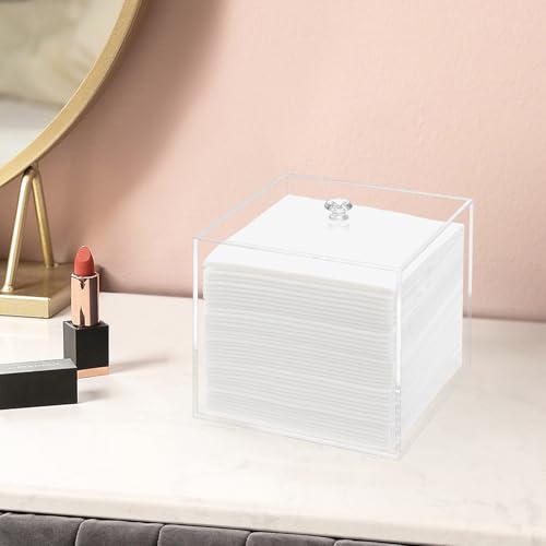Disposable Face Towel Holder Facial Towelettes Container Box Acrylic, Clear - color: Clear