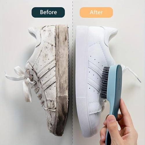 1 Pack Shoes Cleaning Brush, Handheld Scrubbing Brush–Multifunctional Cleaning Tools for Shoes, Laundry, Tile, Bathtub-Blue - color: Blue
