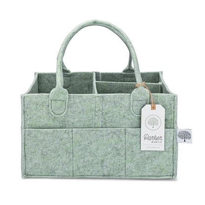 Parker Baby Co. Felt Diaper Caddy Organizer - Regular, Sage - color: Sage Green (Heathered Sage Green), size: Regular