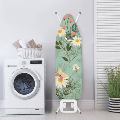 Daisy & Bee Ironing Board Cover and Pad Standard Ironing Board Cover with Elastic Edge and Hook and Loop Fasteners Heat-Reflective Fabric - color: Daisy & Bee