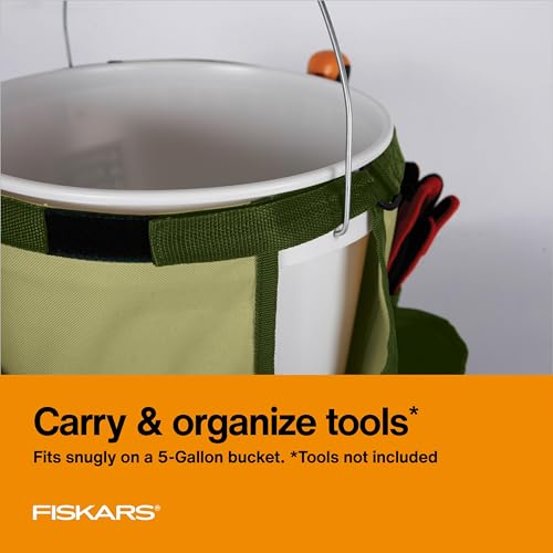 Fiskars 5 Gallon Garden Tool Bucket Caddy, Bucket & Tools Not Included,1 Count (Pack of 6) - size: 1 Count (Pack of 6)