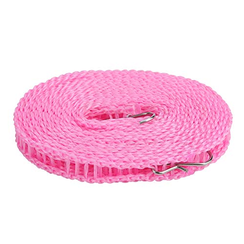Bnineteenteam Clothesline,Clothes Drying Rope Windproof Travel Clothesline for Indoor Outdoor Laundry Clothesline for Camping Travel & Home Use - color: Pink