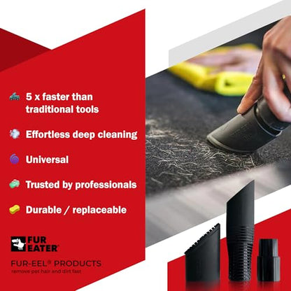 Fur-EEL PRO 1.0 Pet Hair Vacuum Attachment, Rubber Pet Hair Remover - color: Pro V.1.0