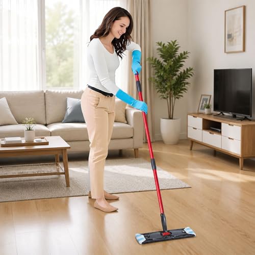 12 Pack Microfiber Mop Pads Compatible with O-Cedar H2prO Flat Mop System, Machine-Washable Reusable Replacement Pads for Wet & Dry Floor Cleaning