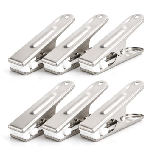 20pcs Stainless Steel Clothes Pins Durable Metal Clips Clothespins Laundry Chip Clips Home Underwear Pegs