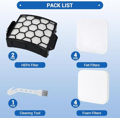 LA502 Filter Replacement for Shark LA502 LA300 LA301 LA322 LA500 LA500WM LA455 LA702 LA360 LA362 LA351 Rotator Lift-Away ADV DuoClean PowerFins Upright Vacuum (2 Foam+1Hepa) - style: 2 Foam+1Hepa