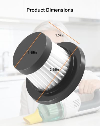18 Pcs Vacuum Filter Replacement Fit for Duck Compact Cordless Cleaner