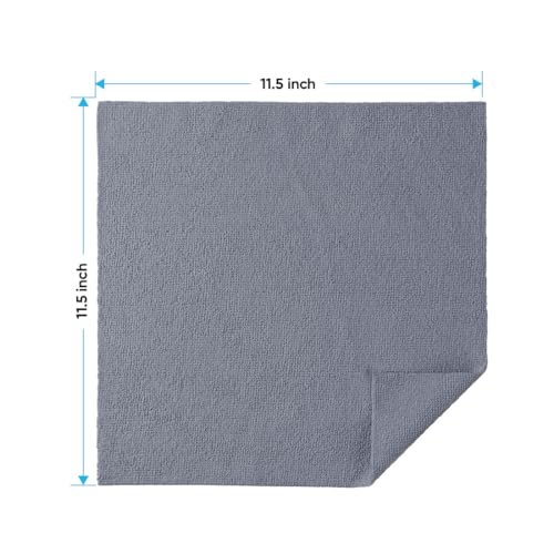 HOMEXCEL Microfiber Cleaning Cloth 100PK, Towels for Cars, Shop Rags, Grey - color: Grey