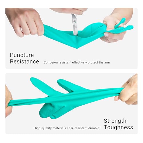 ThxToms 5 Pairs 15mil Nitrile Chemical Resistant Gloves,Latex Rubber Free,M - color: Pack of 5, size: Medium