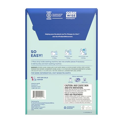 Tru Earth Laundry Sheets 32 Count (64 Loads) Fragrance Free and Dryer Balls (4 Count) Bundle