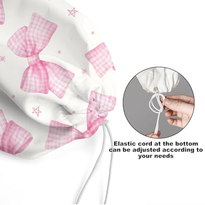 2Pcs Pink Bow Plastic Bag Holder, Wall Mount Grocery Bag Holder - color: multicolour 1321