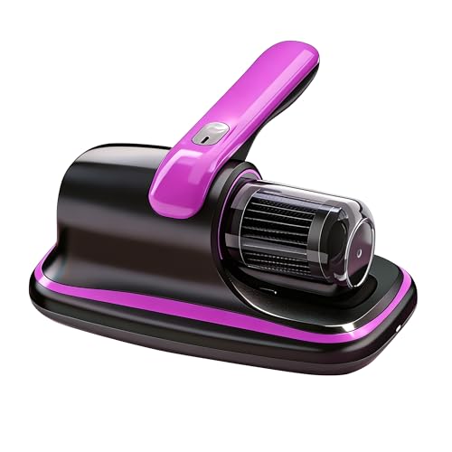 Vacuum Cleaner, Mattress Vacuum Cleaner, Bed Vacuum Roller Brushes for Pet HairPurple, Battery Powered, for Pillows Cribs Sofa, beds,Carpet
