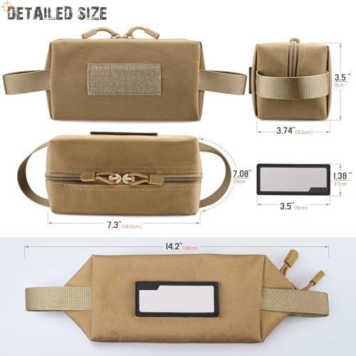 LIVANS 2 Pack Tactical Ammo Storage Bag for Bullet - color: Khaki-2 Pack
