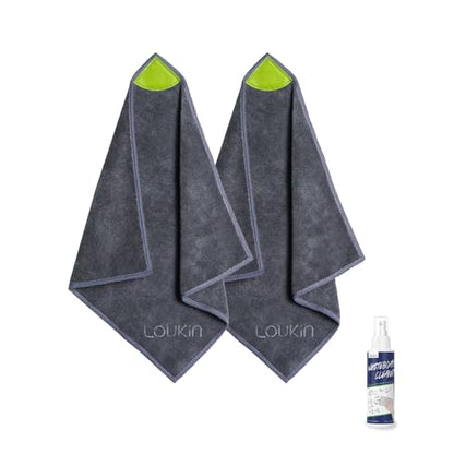 loukin Magnetic Whiteboard Cloth, Thick Microfiber Cloth with Cleaner