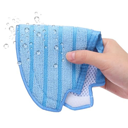 MECCANIXITY 6Pcs Washable Cloth Mop Pads Cotton Robot Vacuum Cleaner Accessories for Ecovacs for Deebot 920 950 T5 T5 Max, T5 Power/ N8/ N8 Pro/ N8 Pro+/N10 Plus Replacement Pads