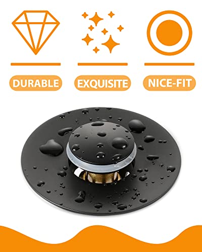 Tgosomt Bathroom Sink Stopper 2 Pack, Bathroom Sink Drain Strainer, Revolutionary Bathroom Accessories and Essentials (Matte Black) - color: Matte Black, size: 2 Pack