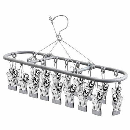 sock hanger for drying bra rack underwear panty baby legging hanging dryer - color: Dark Gray (20 Clips)