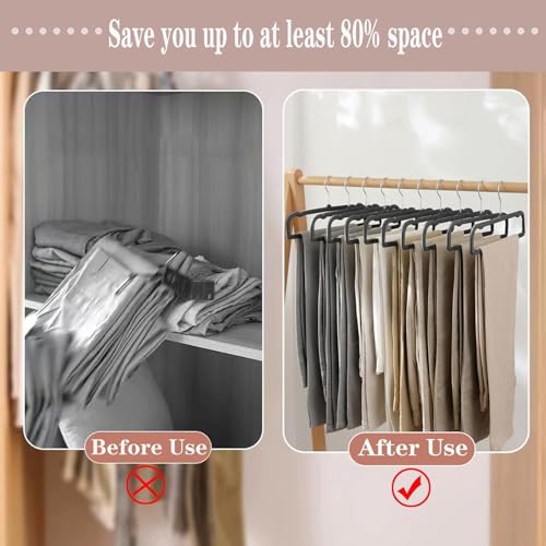 Velvet Hangers Non Slip - 20 Pack Pants Hangers for Closet - Thin Space Saving Clothes Hanger - Strong, Durable, Jean Perchas with 360 Degree Rotatable Hook for Tank Top (Black Silver Hook) - color: Black Silver Hook