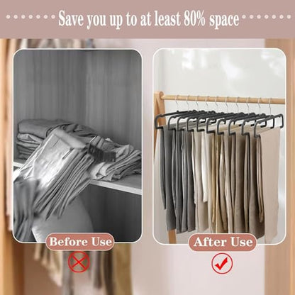 Velvet Hangers Non Slip - 20 Pack Pants Hangers for Closet - Thin Space Saving Clothes Hanger - Strong, Durable, Jean Perchas with 360 Degree Rotatable Hook for Tank Top (Black Silver Hook) - color: Black Silver Hook