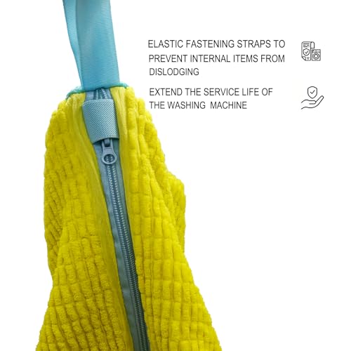 Shoe Washing Machine Bag: Laundry Shoe Bag for Washer and Dryer - 2pc Reusable Shoe Cleaning Bag for Sneaker Tennis Shoes Unstain Cleaner Kit(Yellow,2pcs) - color: Yellow
