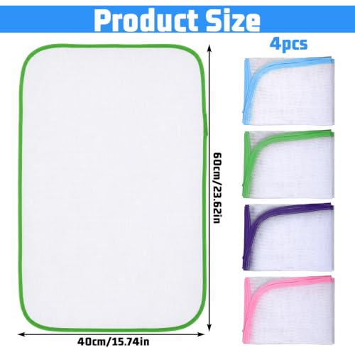 4 Pack Ironing Cloth to Protect Clothes, 40x60cm Pressing Cloth for Ironing