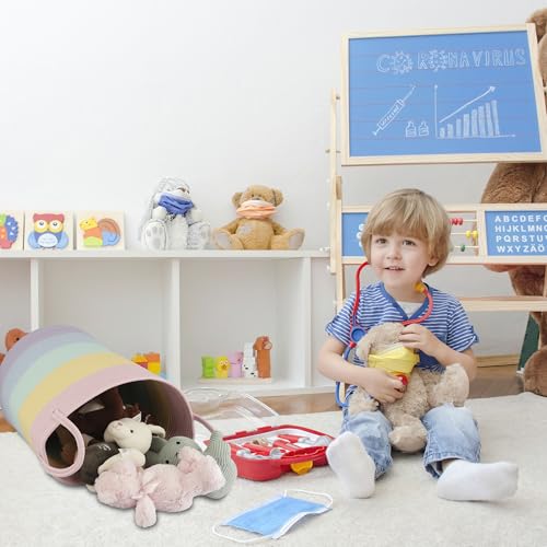 XUANGUO Rope Laundry Basket Hamper for Kids Girl, rainbow - color: rainbow, size: Regular