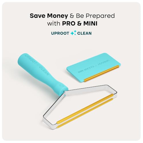 Uproot Cleaner Pro Pet Hair Remover & Mini - Pet Hair Removal Tool Multi Fabric Edge & Carpet Scraper - Cat for Couch, Cat Towers, Car Detailing The Furry-Situation Survival Kit