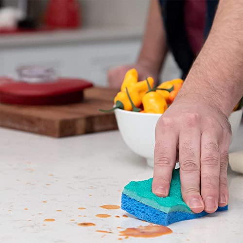 O-Cedar Scrunge Multi-Use Scrub Sponge (Pack of 6) Non-Scratch, Odor-Resistant, All-Purpose Scrubbing Sponge Safely Cleans All Hard Surfaces in Kitchen and Bathroom - size: 6 Count (Pack of 1)