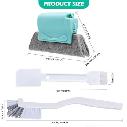 Deep Clean Brush Set Crevice Cleaning Brush Window Groove Cleaner Tools Kit for Small Spaces, Sliding Door, Shutter, Air Conditioner, Bathroom/Shower, Blinds, Vents