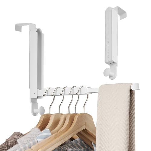 RFOUO Over The Door Hooks Hanger,Fit Door up to 1 3/8", White, 2 Pack - color: Fit 1 3/8" Door White, size: 2 Pack