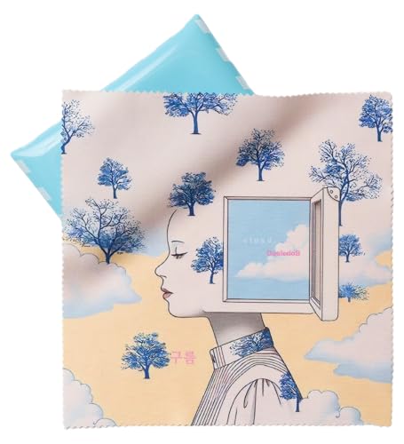Artistic Microfiber Cleaning Cloth (2-Pack) – Cloud Wonderland Series 01: Suitcase (Cloud) - color: Cloud