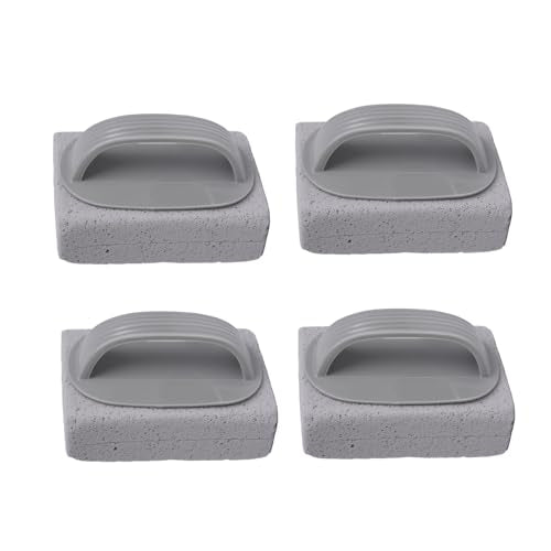 4PCS Pool Pumice Stone for Cleaning with Handle,Hand-Held Pumice Cleaning Stone,Replacement Pools Tile Cleaner Block for Swimming Pools Spa Tile Sink Grout Concrete - color: 4pcs