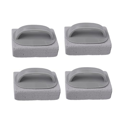 4PCS Pool Pumice Stone for Cleaning with Handle,Hand-Held Pumice Cleaning Stone,Replacement Pools Tile Cleaner Block for Swimming Pools Spa Tile Sink Grout Concrete - color: 4pcs