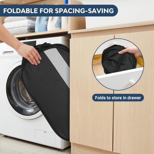 100L Collapsible Laundry Baskets, Foldable Dual Handle Laundry Hamper Black - color: 100L Black