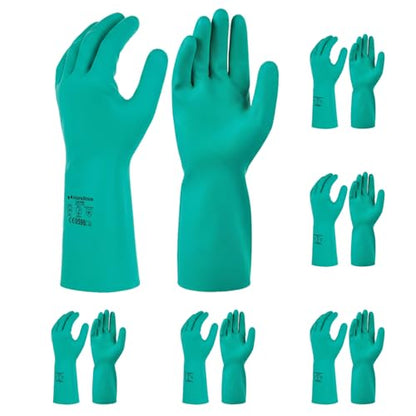 HandLove Green Chemical Resistant Nitrile Gloves - size: Medium