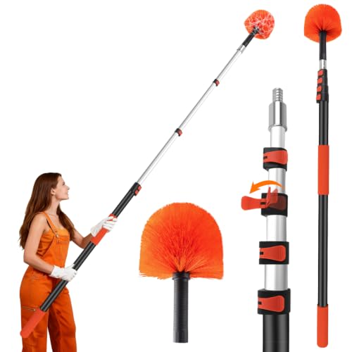 20FT Cobweb Duster with Extension Pole - High Reach Duster - size: 12 FT