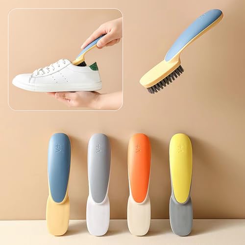 1pc Scrubbing Brush Soft Bristle Laundry Clothes Shoes Scrubber Brush Portable Plastic Hands Cleaning Brush for Kitchen Bathroom（Blue） - color: Blue