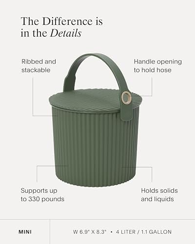 Martha by Martha Stewart Hachiman Mini Bucket - color: Sage, size: Mini