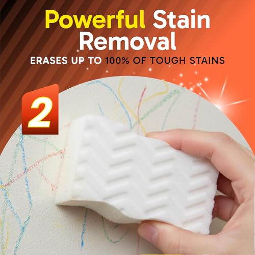 Tough Stain Eraser Sponges, 2 Pack Magic Cleaning Pads