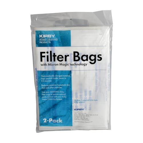Kirby Micron Magic HEPA Filter Bags 2-Pack | Part #205811 | Genuine Kirby OEM | Fits Avalir, Sentria, G Series | F-Style & Twist-Style